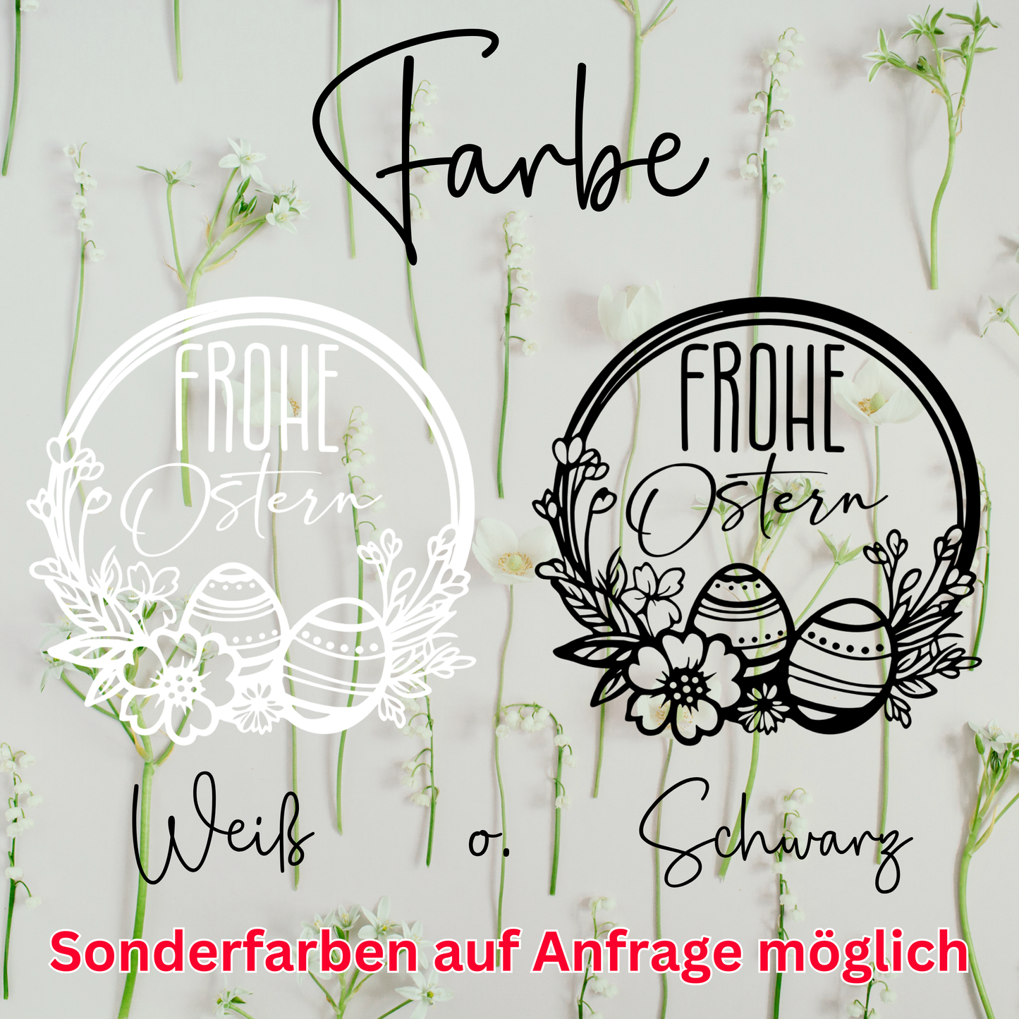 Oster Fensterbild Vinysticker Frohe Ostern Fensteraufkleber