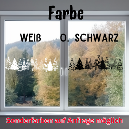 11 Bäume Weihnachtsfensterdeko in 3 Größen 2 Farben auch XXL minimalistische Weihnachtsbäume , Skandi Tannen zum aufkleben