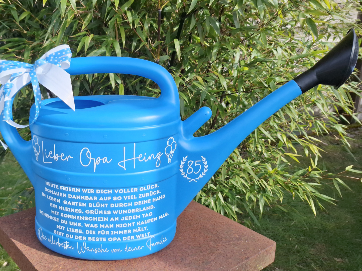 Geschenkgießkanne Bester Opa der Welt Personalisierte Gießkanne Großvater 10L mit Spruch als Geburtstagsgeschenk