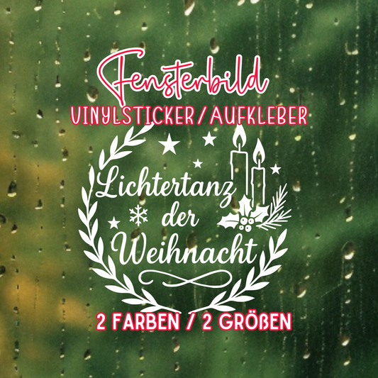 Fensterbild Lichtertanz der Weihnacht | Deko für Weihnachten und Advent Aufkleber| Exklusiv Design