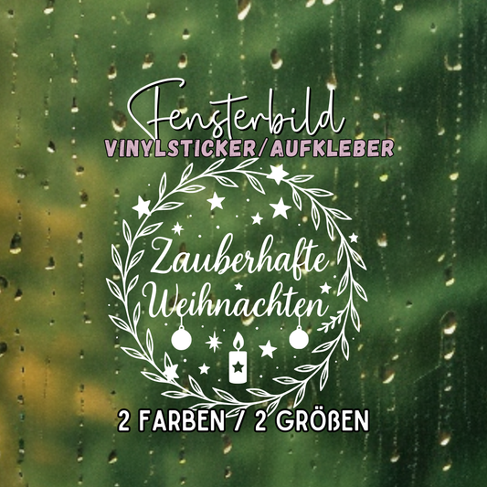 Fensterbild Sticker Zauberhafte Weihnachten