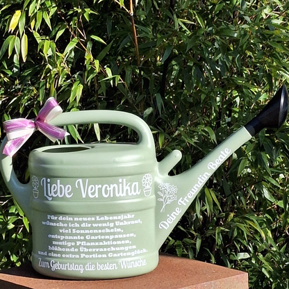 Personalisierte Gießkanne 10L mit Spruch als Geburtstagsgeschenk