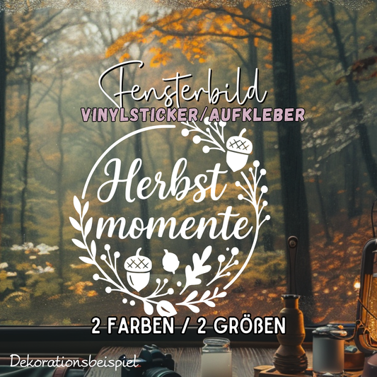 Fensterbild Herbstkranz Vinylaufkleber Herbstmomente