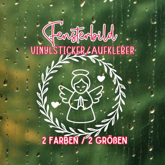Fensterbild Engel minimalistisch | Deko für Weihnachten und Advent Aufkleber| Exklusiv Design