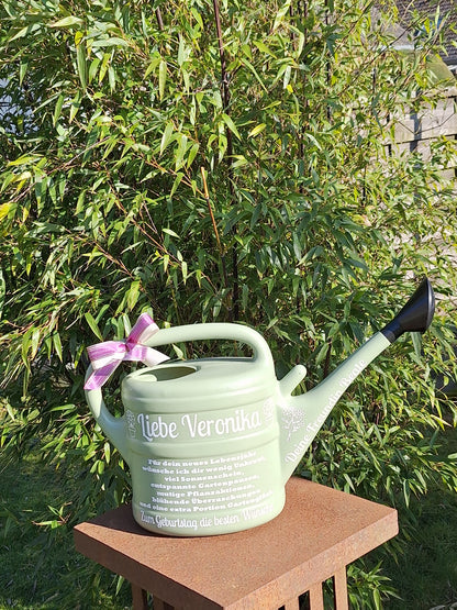 Personalisierte Gießkanne 10L mit Spruch als Geburtstagsgeschenk
