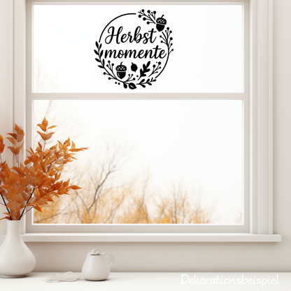 Fensterbild Herbstkranz Vinylaufkleber Herbstmomente