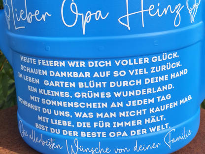 Geschenkgießkanne Bester Opa der Welt Personalisierte Gießkanne Großvater 10L mit Spruch als Geburtstagsgeschenk