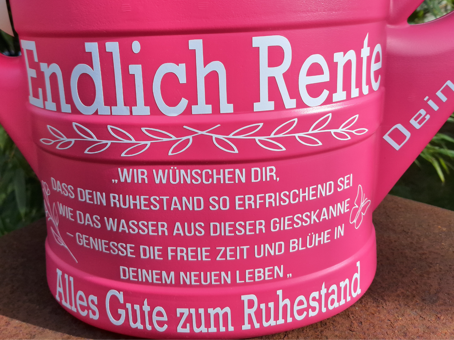Gießkanne Pink Rente Abschiedsgeschenk Rentnerin ,Geschenk zum Renteneintritt von den Kollegen zum Ruhestand
