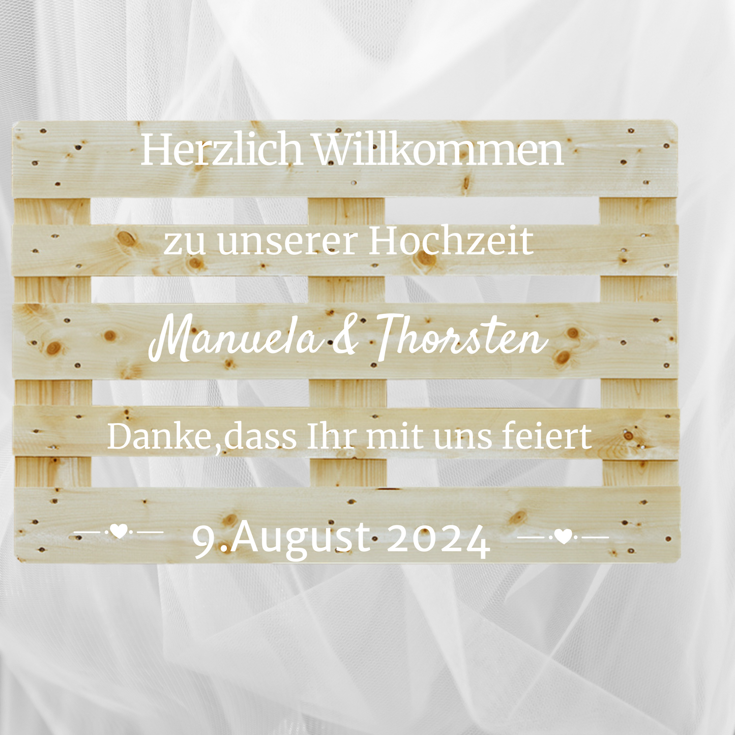 Palettenaufkleber für Willkommensschild Hochzeit Palette, Dekoration Hochzeitsfete