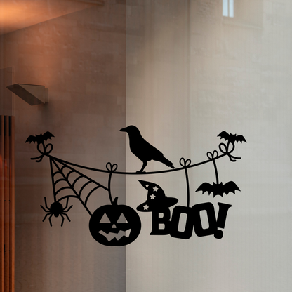 Halloween Dekoration Fensterbild Aufkleber Boo Sticker