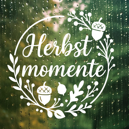 Fensterbild Herbstkranz Vinylaufkleber Herbstmomente