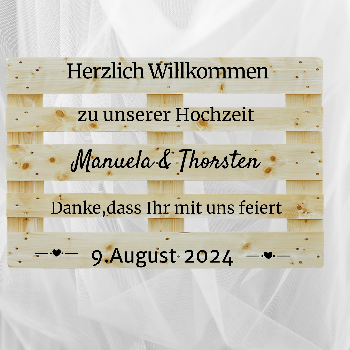 Palettenaufkleber für Willkommensschild Hochzeit Palette, Dekoration Hochzeitsfete