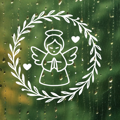 Fensterbild Engel minimalistisch | Deko für Weihnachten und Advent Aufkleber| Exklusiv Design