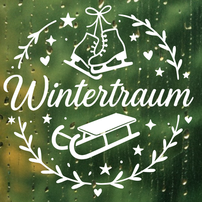 Fensterbild Sticker Wintertraum| saisonale Deko Aufkleber| Advent Winter Weihnachten, Fensteraufkleber Exklusiv