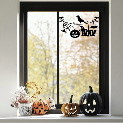 Halloween Dekoration Fensterbild Aufkleber Boo Sticker