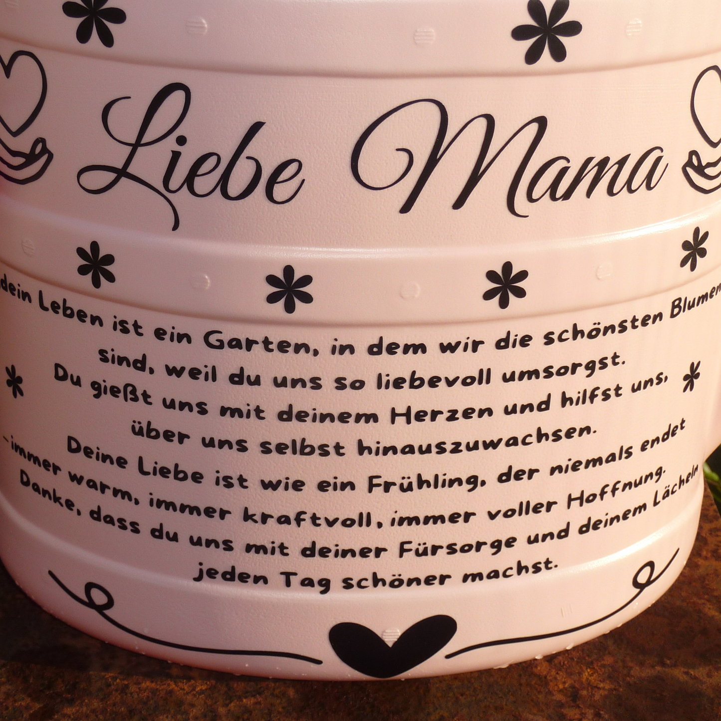 Mama Muttertags Danke Geschenk, personalisiert für die beste Mutter, Gießkanne mit Namen als Geschenkidee als Überraschung von den Kindern