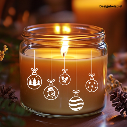 Weihnachtskugeln 9er Set Aufkleber , Weihnachtliche Fensterdekoration, Deko Sticker , Advent , Schaufenster ,  Türen ,  XXL Deko, 2 Farben