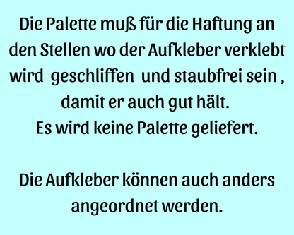 Palettenaufkleber für Willkommensschild Hochzeit Palette, Dekoration Hochzeitsparty