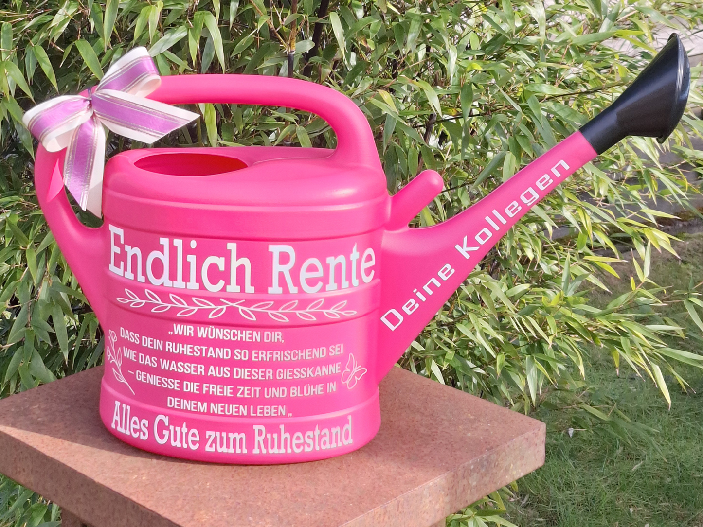 Gießkanne Pink Rente Abschiedsgeschenk Rentnerin ,Geschenk zum Renteneintritt von den Kollegen zum Ruhestand