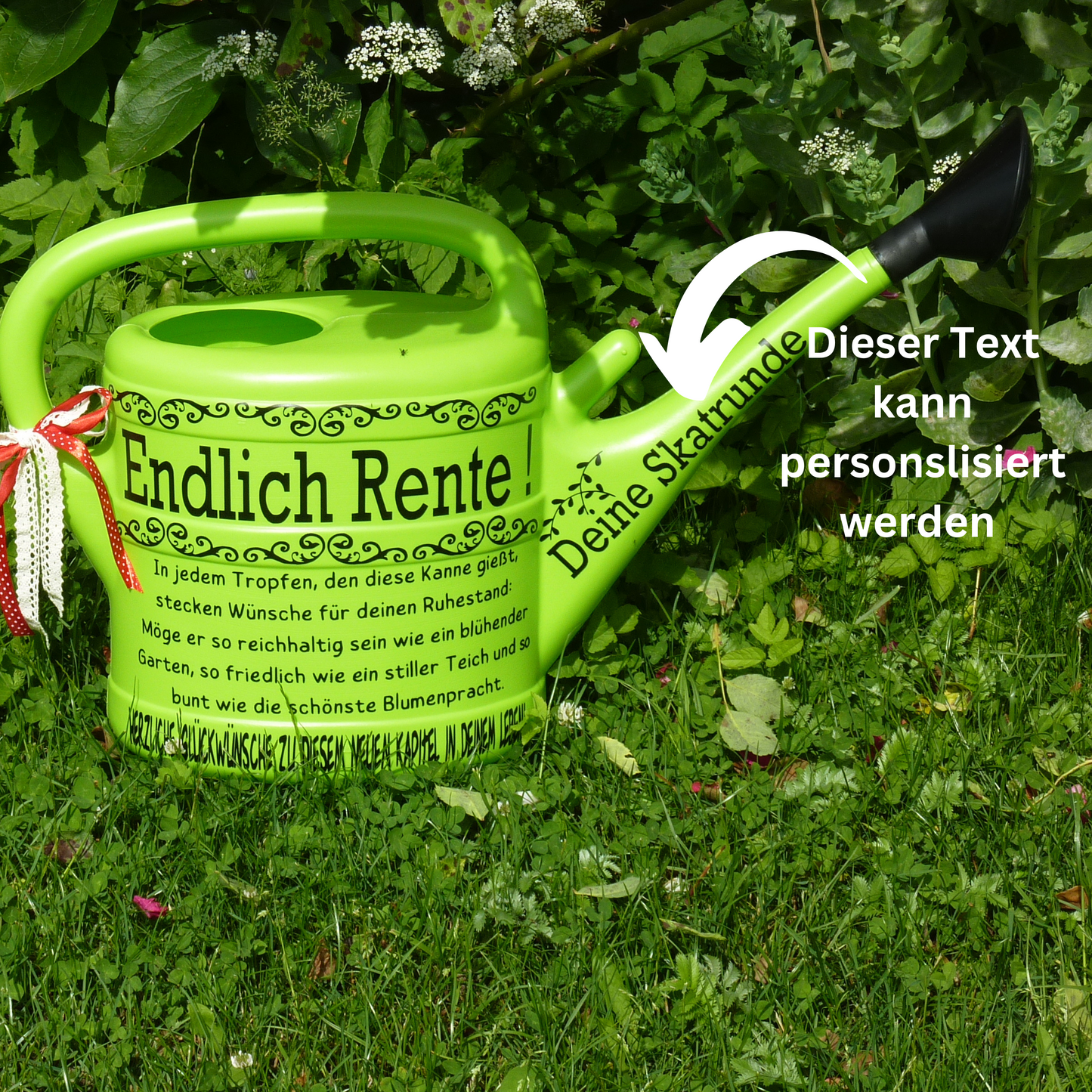 Gießkanne Rente personalisiert Abschiedsgeschenk Rentner , Geschenk Renteneintritt, Geschenkidee  für Garten zum Ruhestand, Rentnergeschenk