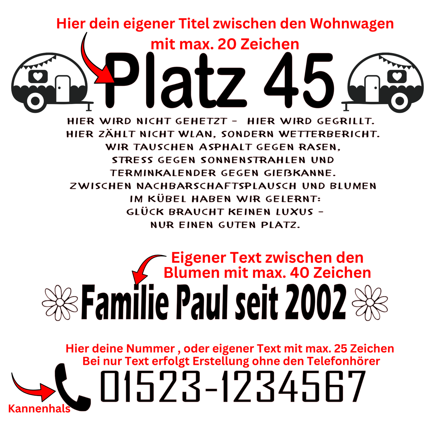 Personalisierte Gießkanne das perfekte Geschenk für Camper, Kleingärtner und Blumenliebhaber