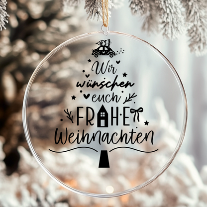 Weihnachtsfensterbild Weihnachtswünsche Sticker Aufkleber Tannenbaum Fensterbild