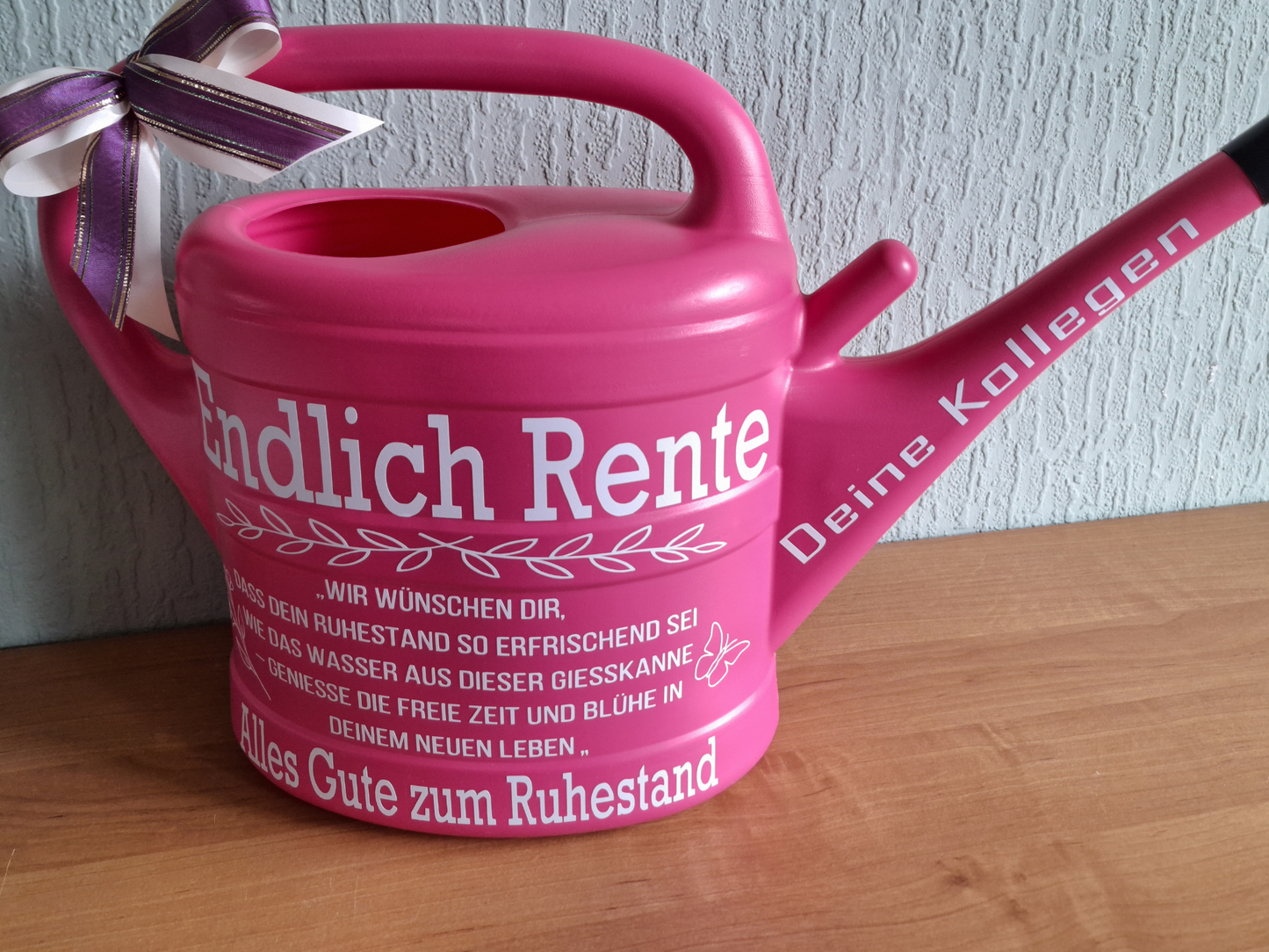 Gießkanne Pink Rente Abschiedsgeschenk Rentnerin ,Geschenk zum Renteneintritt von den Kollegen zum Ruhestand