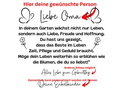 Großeltern Geschenkidee Gießkanne für Oma oder Opa