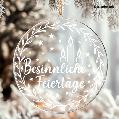 Fensterbild Weihnachtsaufkleber Besinnliche Feiertage Kranz