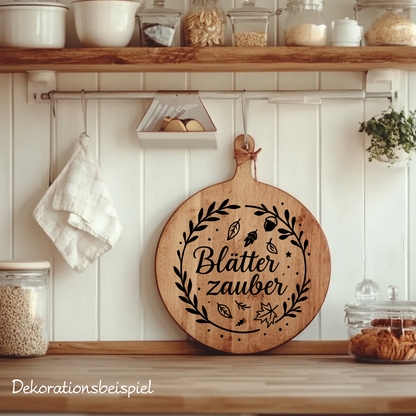 Fensterbild Herbstkranz herbstlicher Aufkleber Blätterzauber