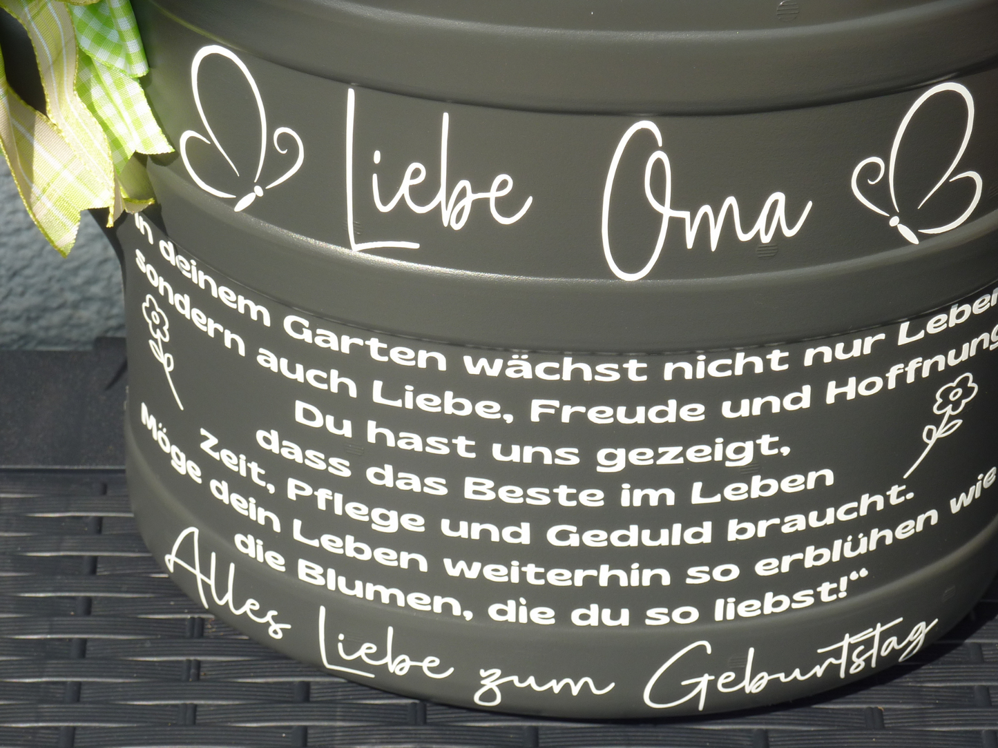 Großeltern Geschenkidee Gießkanne für Oma oder Opa