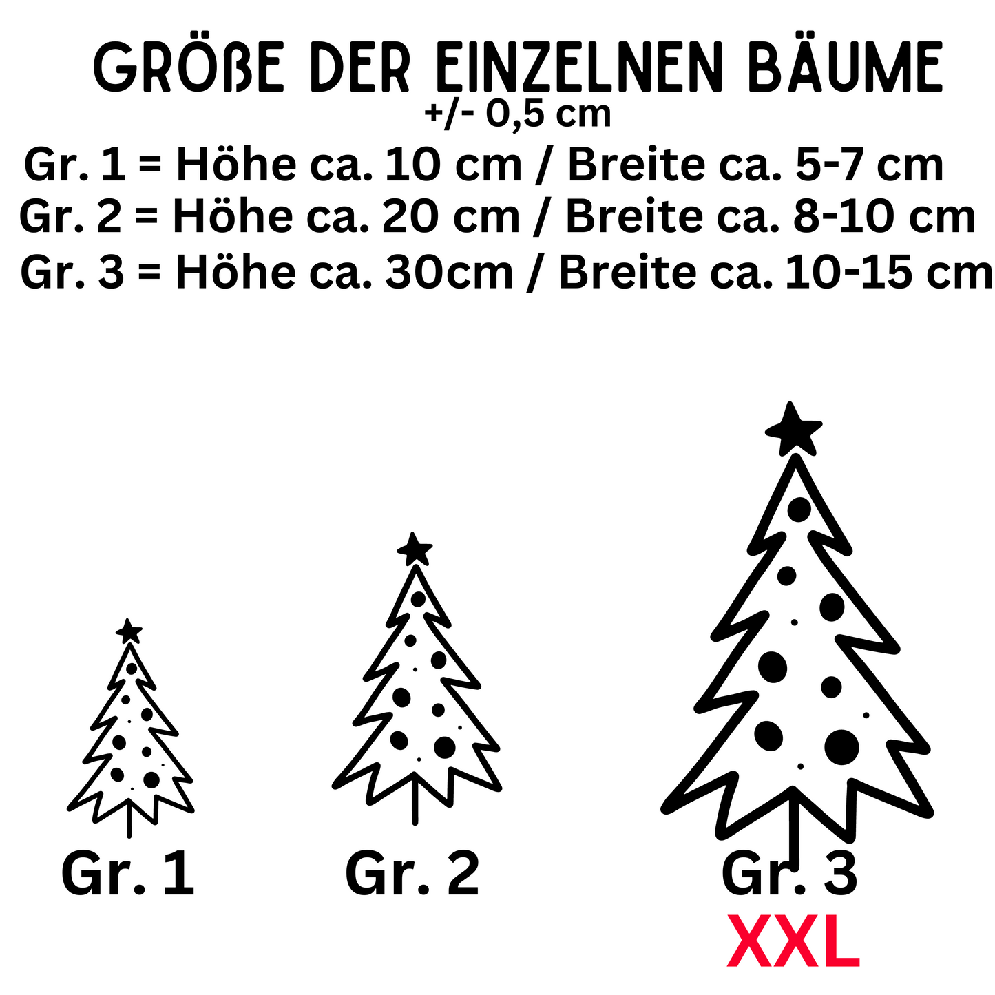 11 Bäume Weihnachtsfensterdeko in 3 Größen 2 Farben auch XXL minimalistische Weihnachtsbäume , Skandi Tannen zum aufkleben