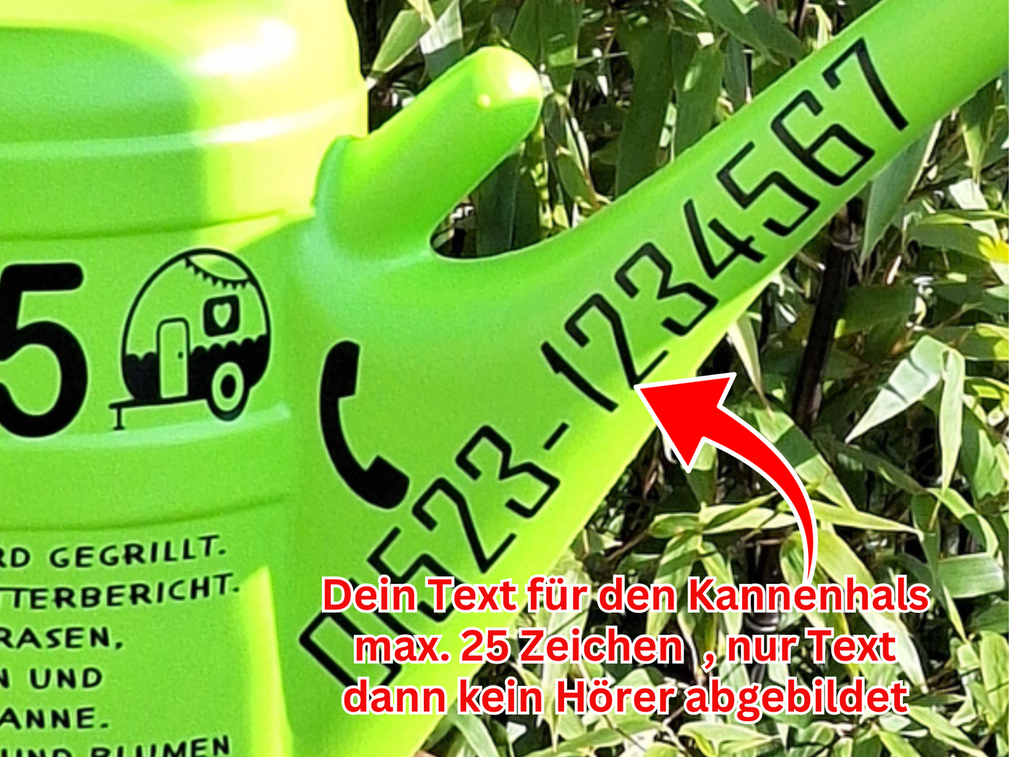 Personalisierte Gießkanne das perfekte Geschenk für Camper, Kleingärtner und Blumenliebhaber
