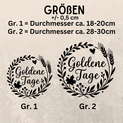 Fensterbild Herbstkranz herbstlicher Aufkleber goldene Tage
