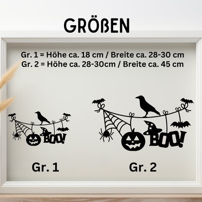 Halloween Dekoration Fensterbild Aufkleber Boo Sticker