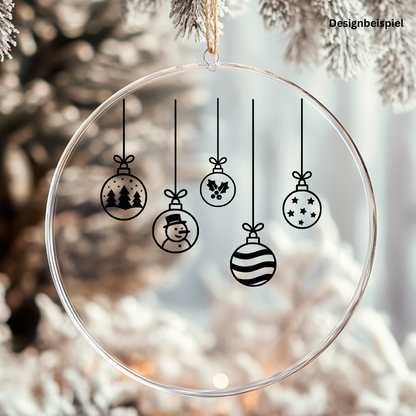 Weihnachtskugeln 9er Set Aufkleber , Weihnachtliche Fensterdekoration, Deko Sticker , Advent , Schaufenster ,  Türen ,  XXL Deko, 2 Farben