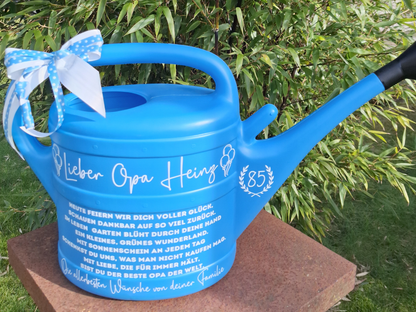 Geschenkgießkanne Bester Opa der Welt Personalisierte Gießkanne Großvater 10L mit Spruch als Geburtstagsgeschenk