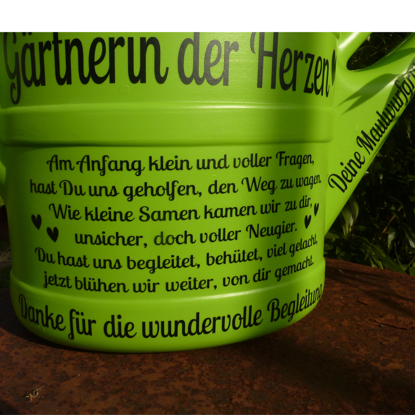 Kita Abschied, personalisiertes Abschiedsgeschenk für Erzieherin, Lehrer, Pädagogen und Tagesmutter Gießkanne