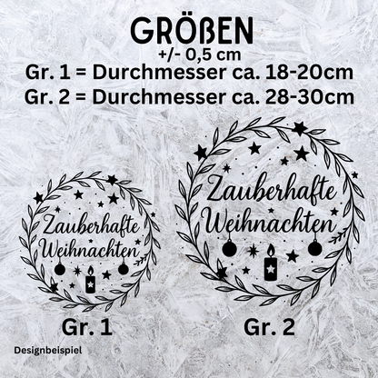 Fensterbild Sticker Zauberhafte Weihnachten