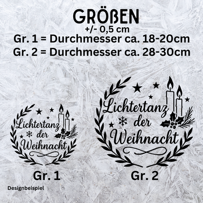 Fensterbild Lichtertanz der Weihnacht | Deko für Weihnachten und Advent Aufkleber| Exklusiv Design