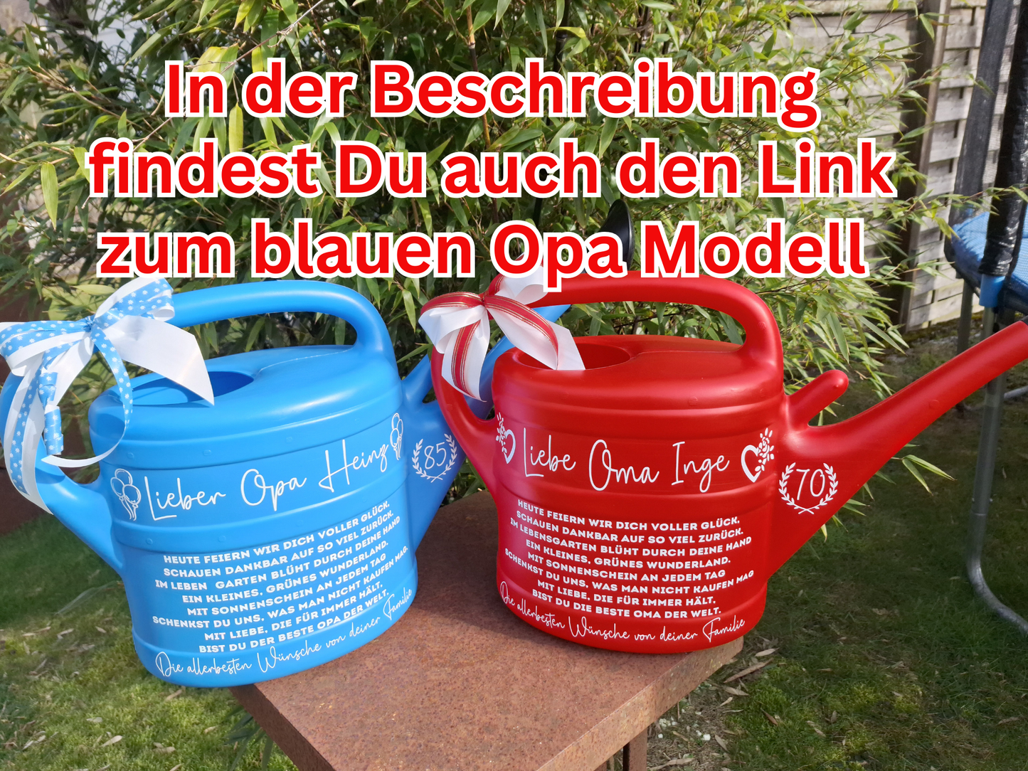 Geschenkgießkanne Beste Oma der Welt Personalisierte Gießkanne Großmutter 10L mit Spruch als Geburtstagsgeschenk