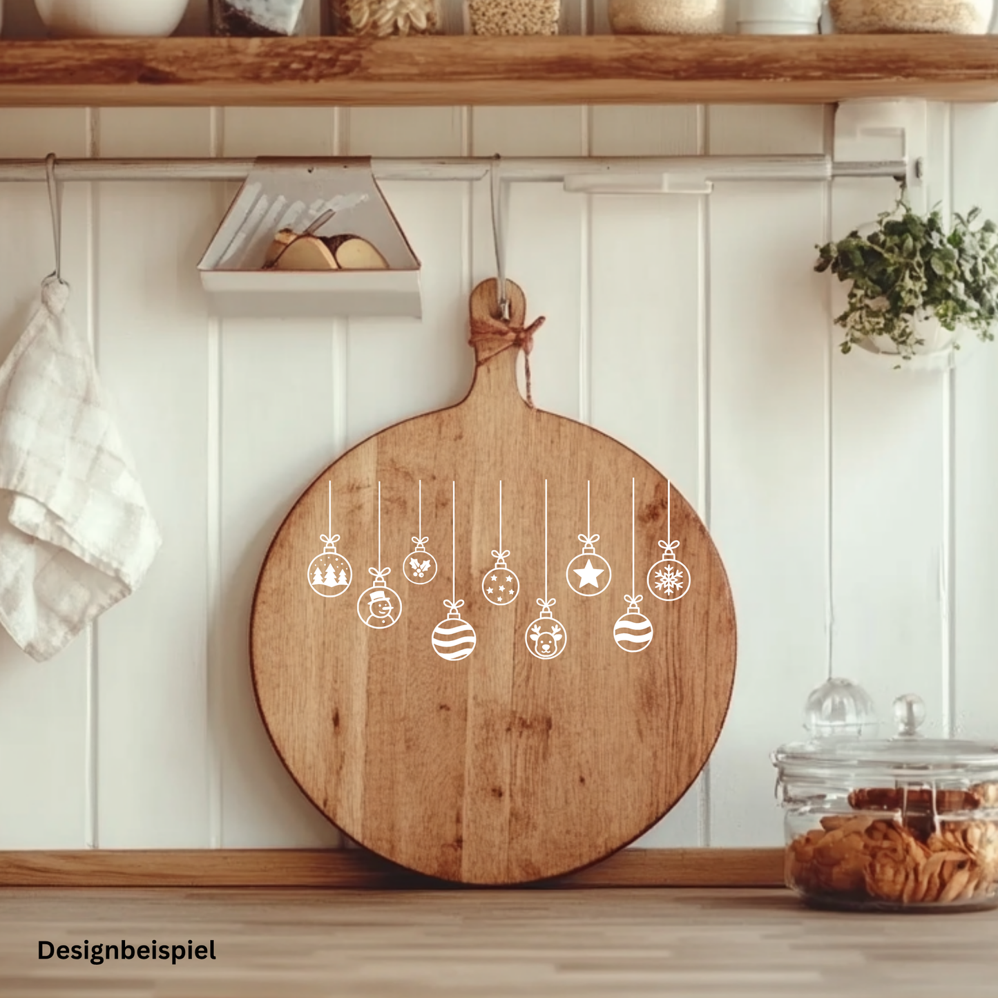 Weihnachtskugeln 9er Set Aufkleber , Weihnachtliche Fensterdekoration, Deko Sticker , Advent , Schaufenster ,  Türen ,  XXL Deko, 2 Farben