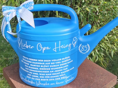 Geschenkgießkanne Bester Opa der Welt Personalisierte Gießkanne Großvater 10L mit Spruch als Geburtstagsgeschenk