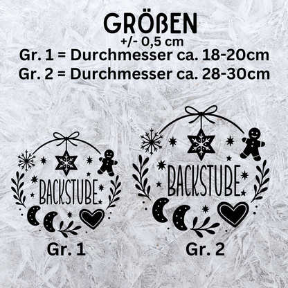 Fensterbild Sticker Weihnachten Backstube mit Lebkuchen | Aufkleber| Weihnachtsbäckerei  Exklusiv Design