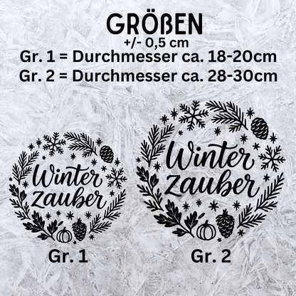 Fensterbild Sticker Winterzauber| saisonale Deko Aufkleber| Deko Advent Winter Weihnachten, Fensteraufkleber Exklusiv