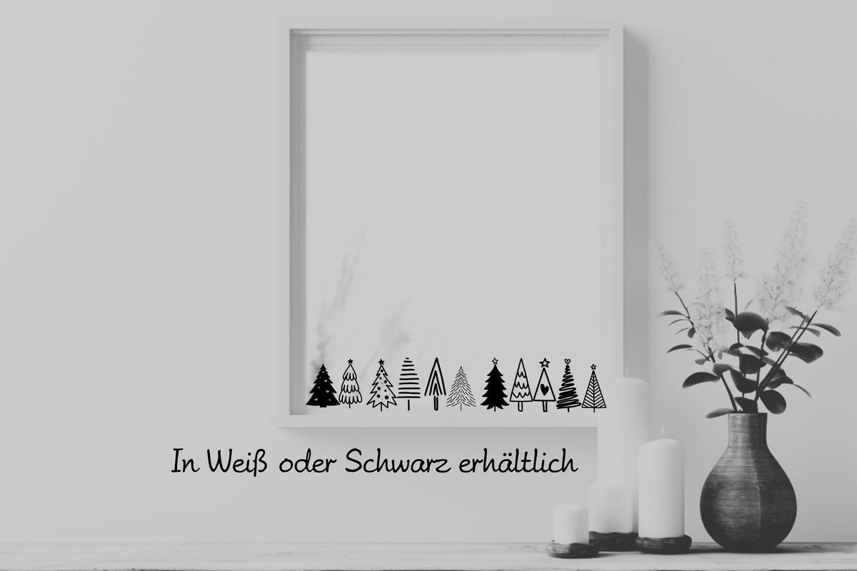 Bäume Weihnachten Fensteraufkleber 11x Weihnachtsbäume Weihnachtsdeko Fensterbild Aufkleber Sticker Tannenbäume Set Glas ,Spiegel, Fenster