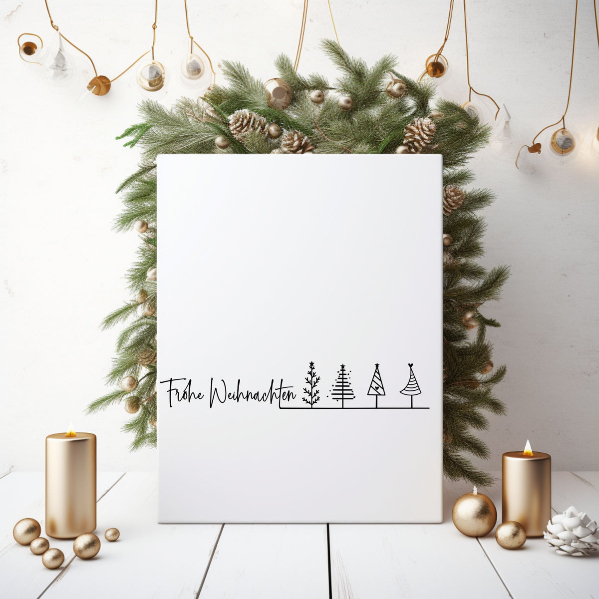 Frohe Weihnachten Fensteraufkleber Weihnachtsbäume Weihnachtsdeko Fensterbild Aufkleber Sticker Tannenbäume auch XXL Version Minimalistisch