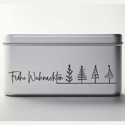 Frohe Weihnachten Fensteraufkleber Weihnachtsbäume Weihnachtsdeko Fensterbild Aufkleber Sticker Tannenbäume auch XXL Version Minimalistisch