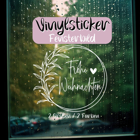 Fensteraufkleber Weihnachtsdeko Frohe Weihnachten Fensterbild Aufkleber Fenstersticker Weihnachtsfensterbild Minimalistisch Skandinavisch