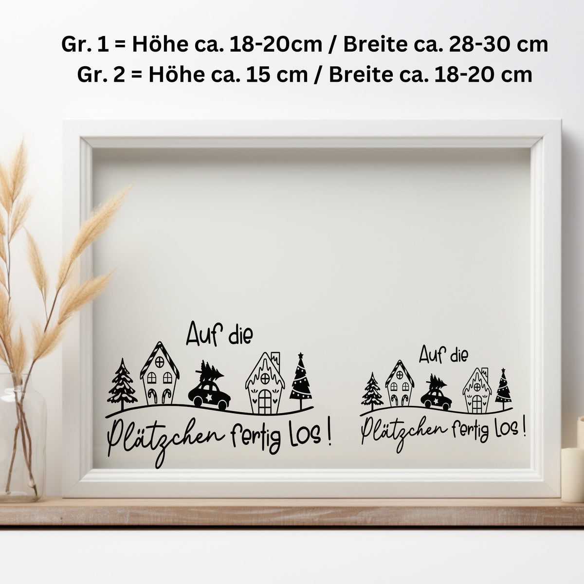 Plätzchen Weihnachtsbäckerei Weihnachtsfensterbild Fensteraufkleber Weihnachtsdeko Fensterbild Aufkleber Sticker Winter Advent Dekoration